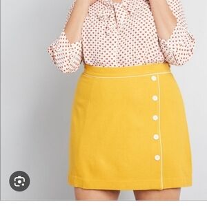 Modcloth A-Line Skirt with Button Detail